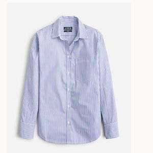 JCrew Blue and White Striped Button-Up Shirt, size 6